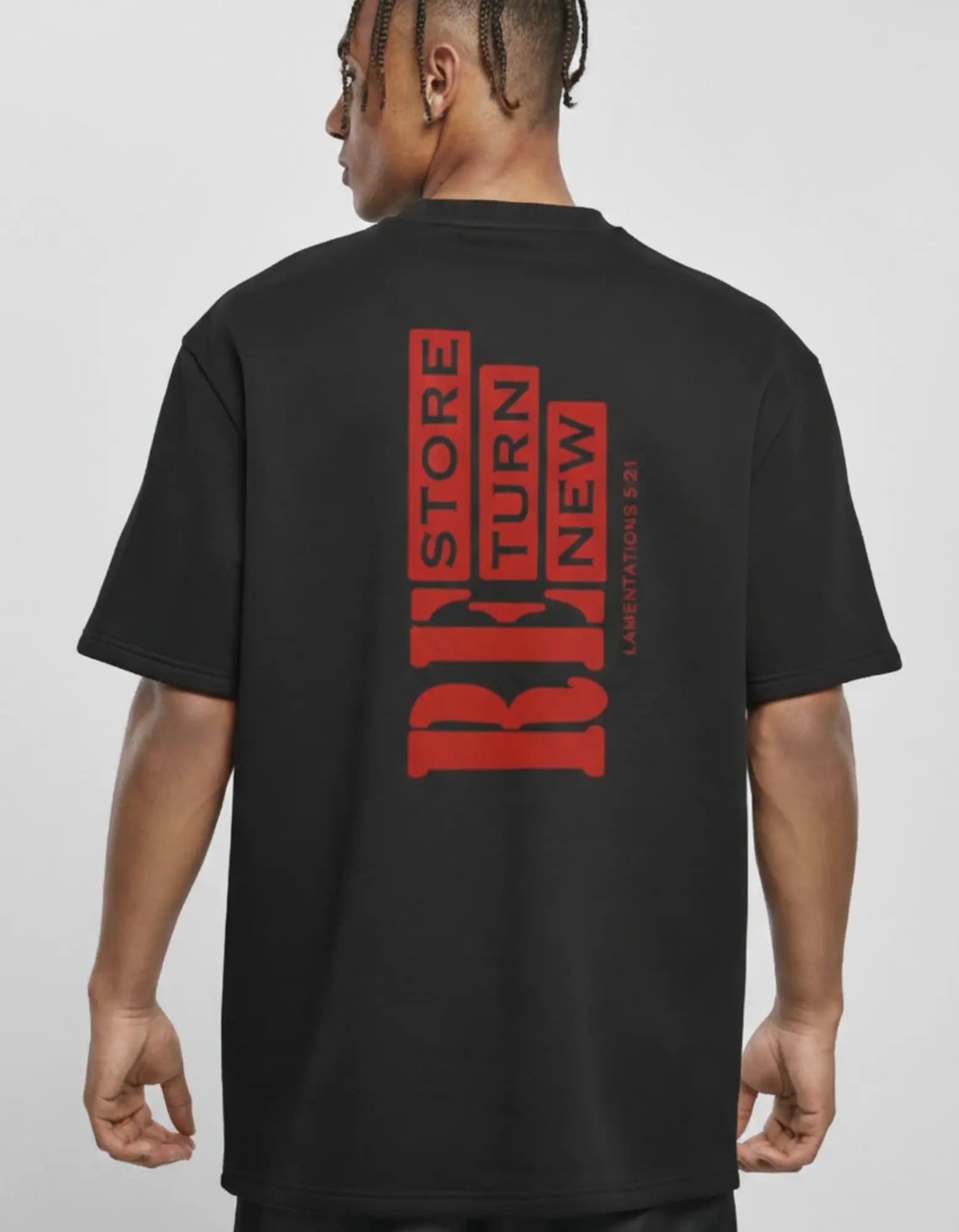 Lamentations 5:21 Oversized Tee - TheNxtScene