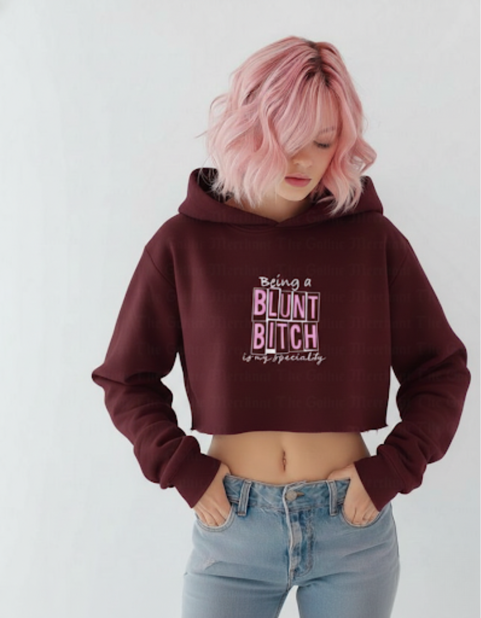 Blunt Babe Cropped Hoodie - TheNxtScene