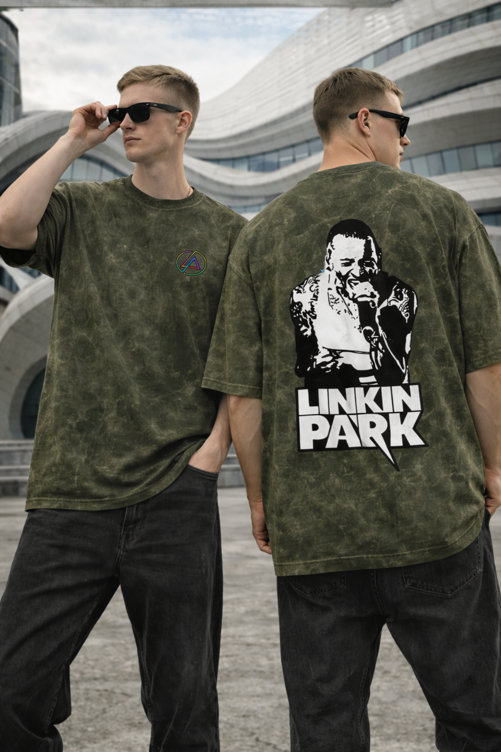 Hybrid Theory Acid Wash Tee