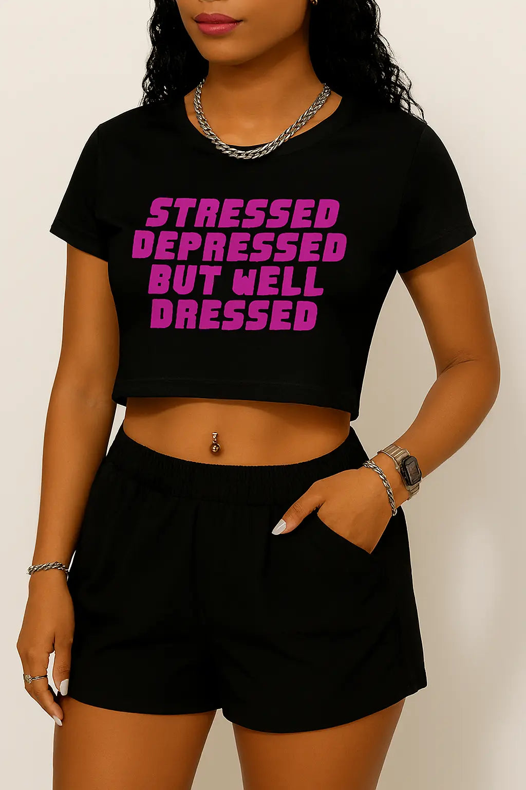Well Dressed Crop Top - TheNxtScene