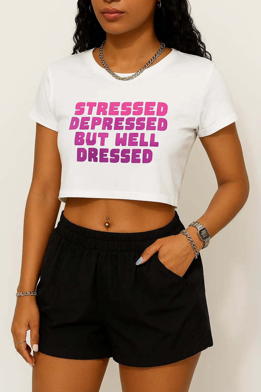 Well Dressed Crop Top - TheNxtScene